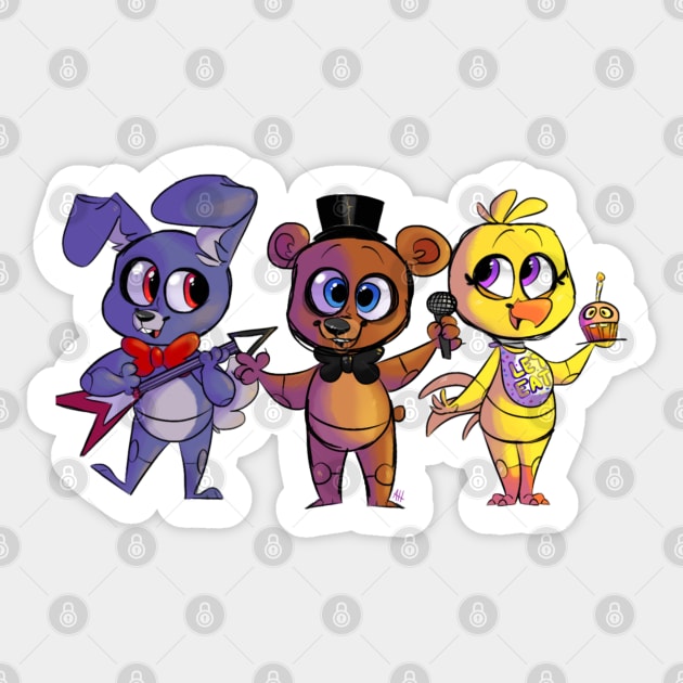 Fnaf 1 Sticker by opthedragon